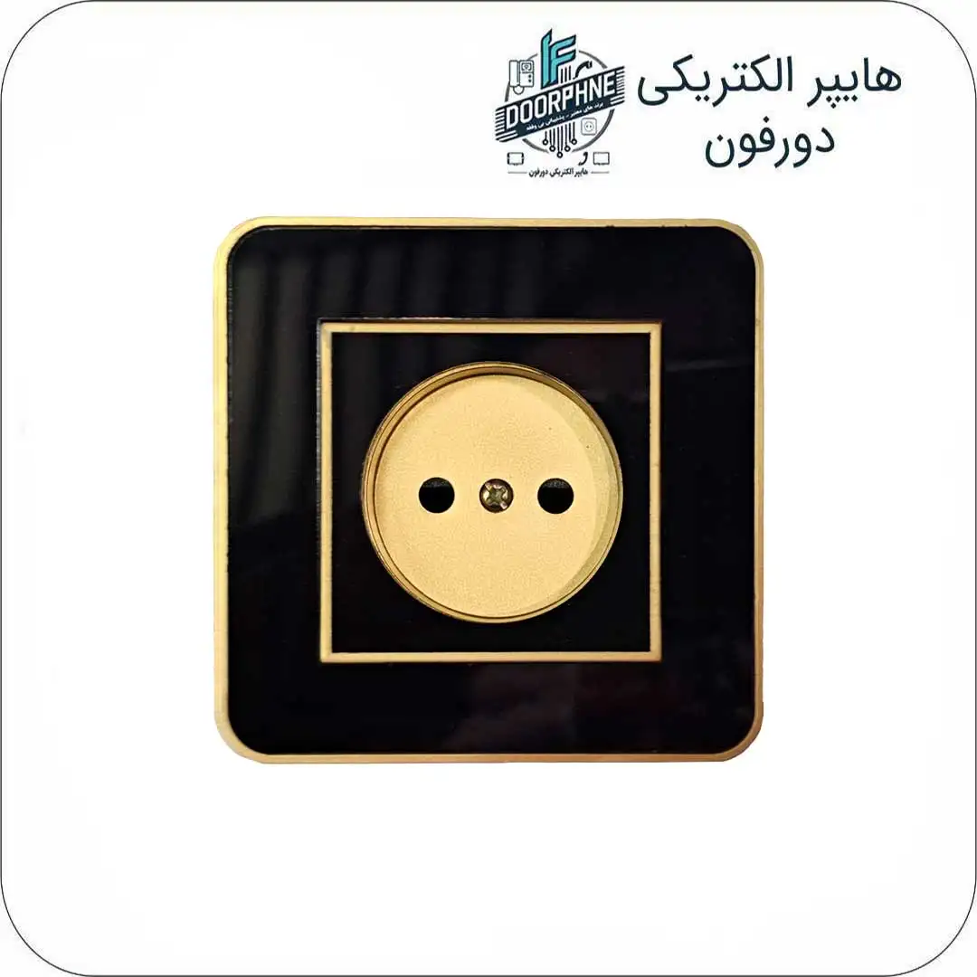 پریز برق پارت الکتریک مدل سورنا پلاس مشکی طلایی __ بهترین برندهای بازار